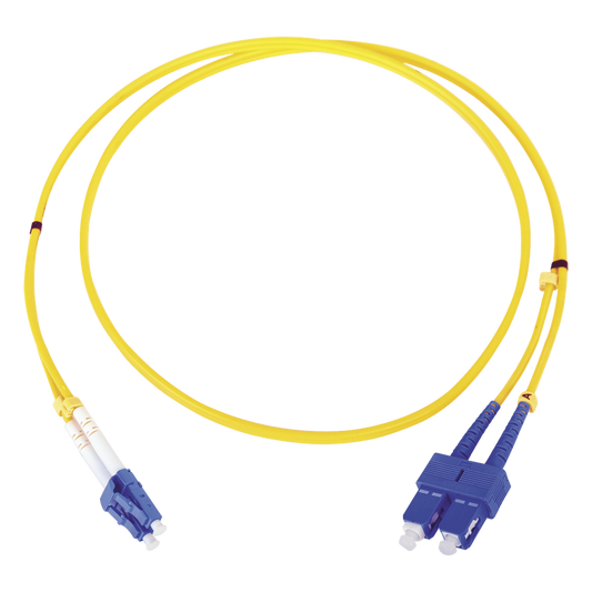 Jumper de Fibra Óptica Monomodo LC/SC Duplex de 1 Metro (3.28 Pies)