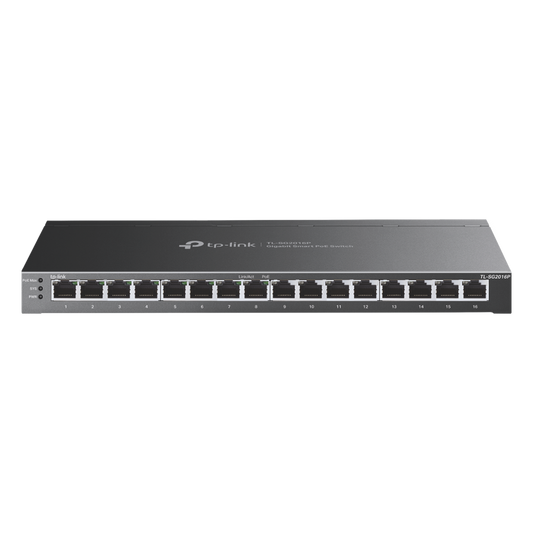 Switch Omada SDN Administrable 16 puertos 10/100/1000 Mbps / 8 Puertos PoE Inteligente af/at / Administración centralizada OMADA SDN / Presupuesto PoE 120W