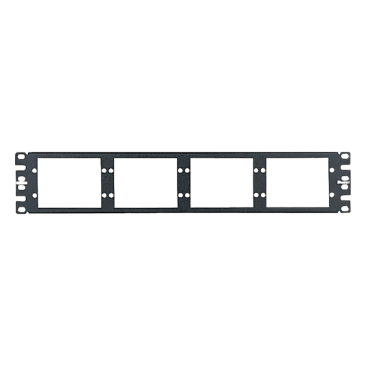 Patch Panel de Fibra Óptica, Para 8 Placas Acopladoras FAP o FMP, Color Negro, 2UR