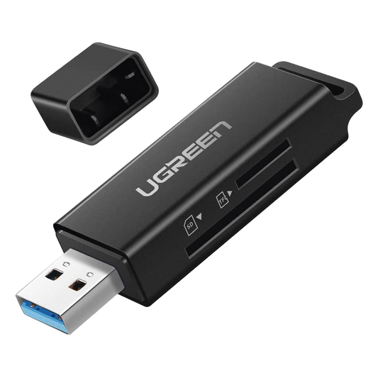 Lector de tarjetas SD portátil USB 3.0 de doble ranura / adaptador de tarjeta de memoria flash concentrador para TF SD Micro SD SDXC SDHC MMC RS-MMC Micro SDXC Micro SDHC UHS-I