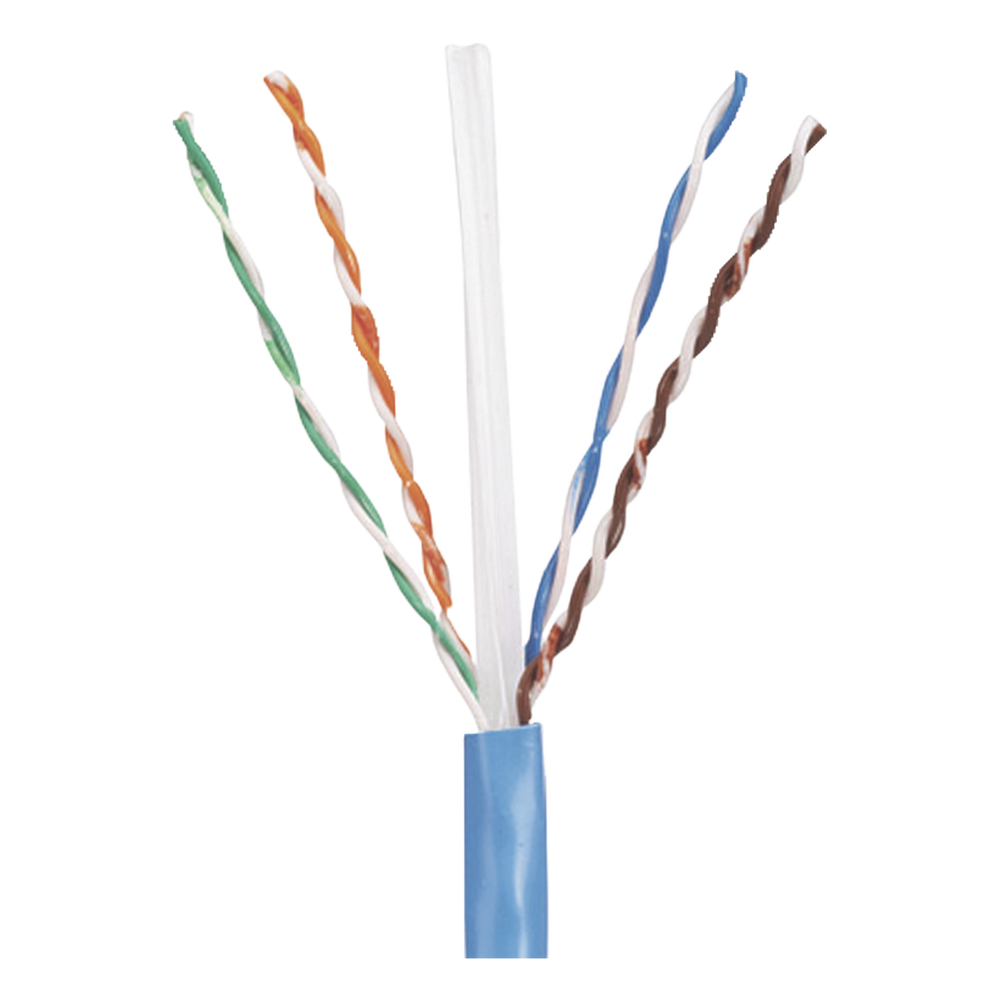 Bobina de Cable UTP 305 Metros (1000 Pies) de Cobre, PanNet, Azul, Categoría 5e (24 AWG), PVC (CM), de 4 Pares