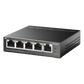 Switch Escritorio No Administrable de 5 puertos 100/100/1000 Mbps / Con 4 puertos PoE 802.3af/at de hasta 40 W