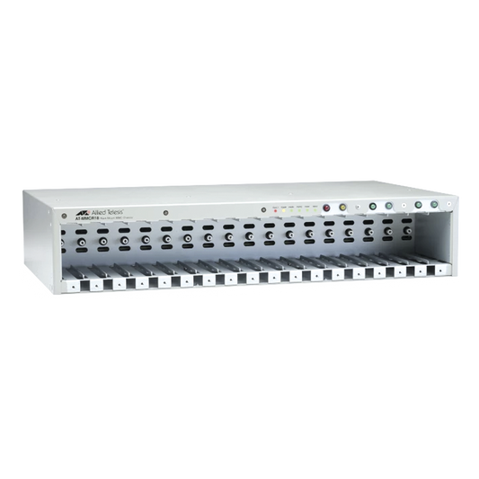 Chasis 18-Slot para MMC2xxx & MMC6xxx series Mini Media Converters, No PSU