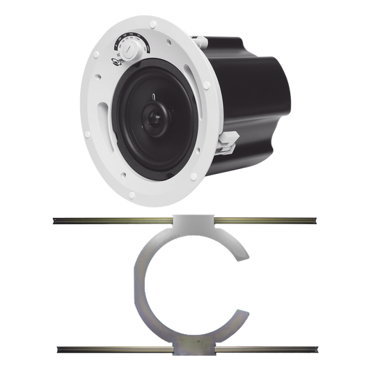 KIT de Bocina de Techo TruAudio de 6.5in CL70V6UL con Soporte de Acero Rígido para Techos Suspendidos