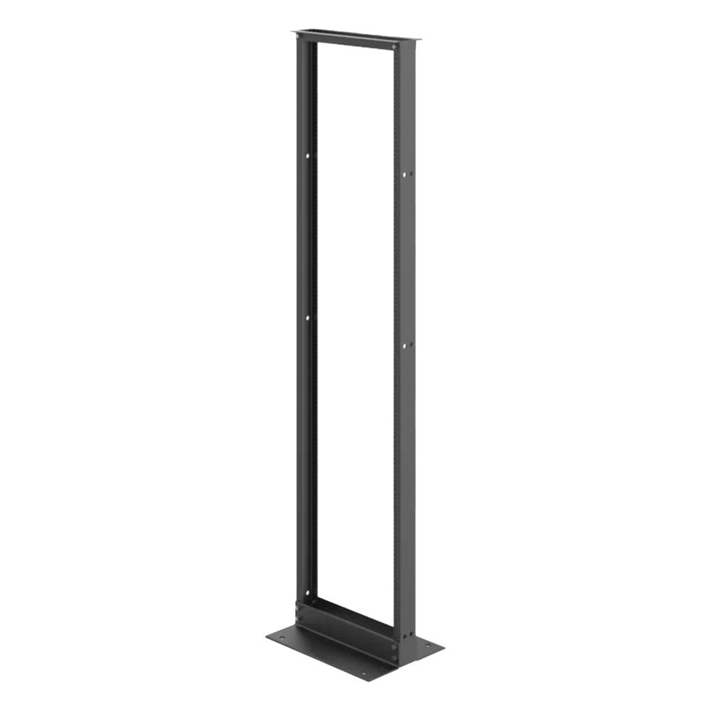 Rack Abierto de 2 Postes Estándar de 19 in / 45U / 2.13 m (7 ft) de Altura / Aluminio 6063-T6 / Rieles Roscados 12-24 UNC / Patrón EIA Universal / Negro RAL 9005