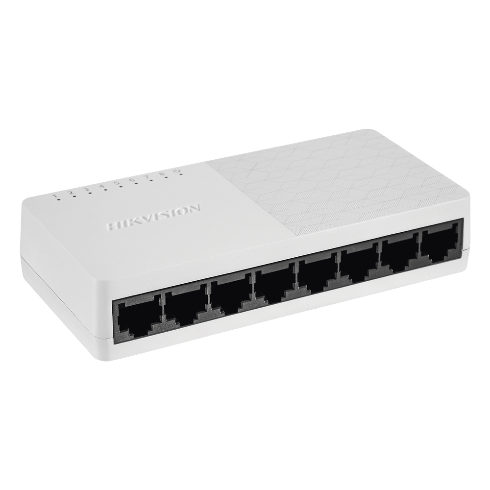 Switch No Administrable de Escritorio de 8 Puertos / Fast Ethernet  10 / 100 Mbps / Diseño Compacto y Estetico