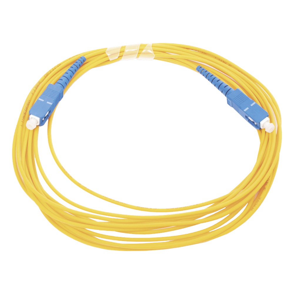 Jumper de Fibra Óptica Monomodo SC/UPC - SC/UPC Simplex, Color Amarillo, 5 Metros (16.40 Pies)