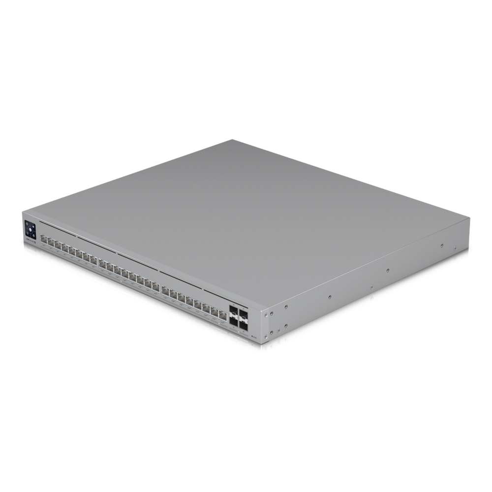 UniFi Switch Pro HD Capa 3, 24 puertos Etherlighting POE++ / (22) puertos 2.5 GbE, (2) puertos 10GbE, todos POE++, (4) puertos 10G SFP+, 600W presupuesto POE