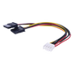 Cable Doble de Corriente SATA / Compatible con DVR´s epcom y HIKVISION / 15 cm de Longitud