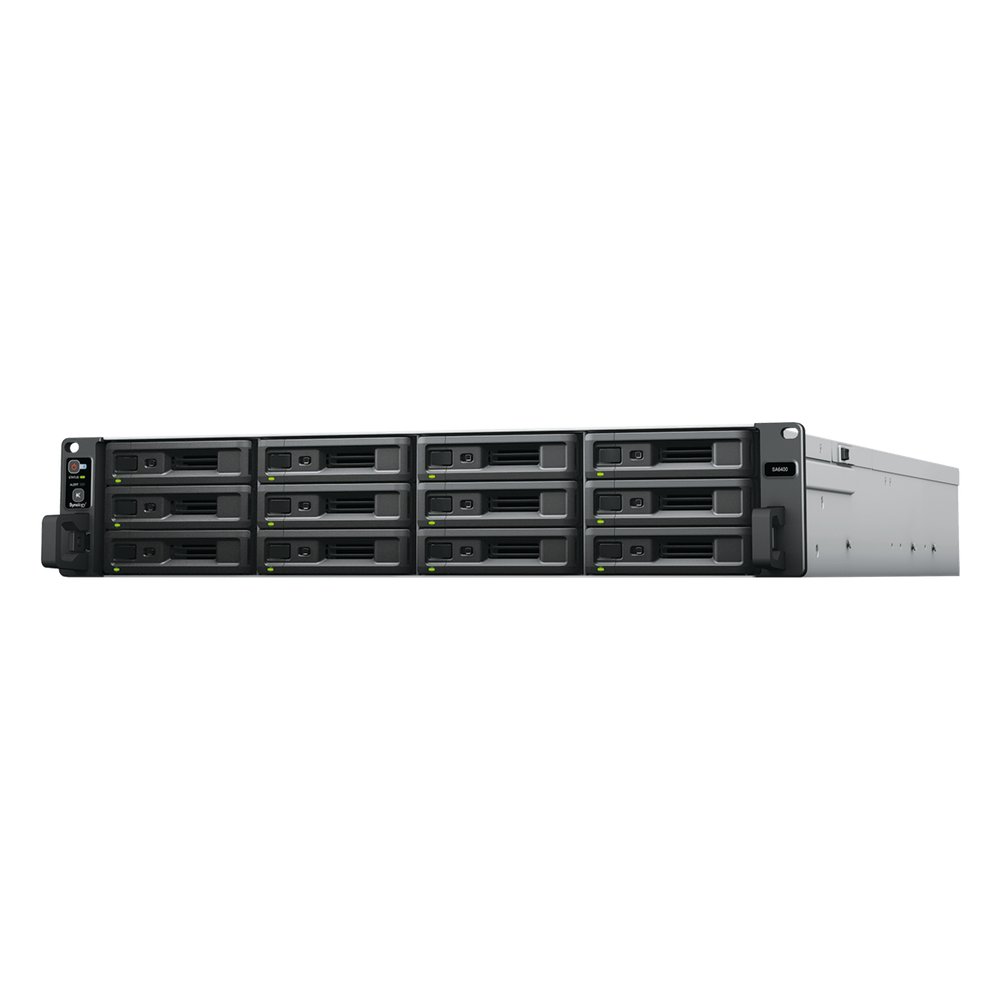 Servidor de Almacenamiento Synology SA6400 | 12 Bahías | Escalable hasta 108 Bahías | AMD EPYC 7272 | 32 GB DDR4 ECC | 10GbE RJ-45 | RAID F1, 0, 1, 5, 6, 10.