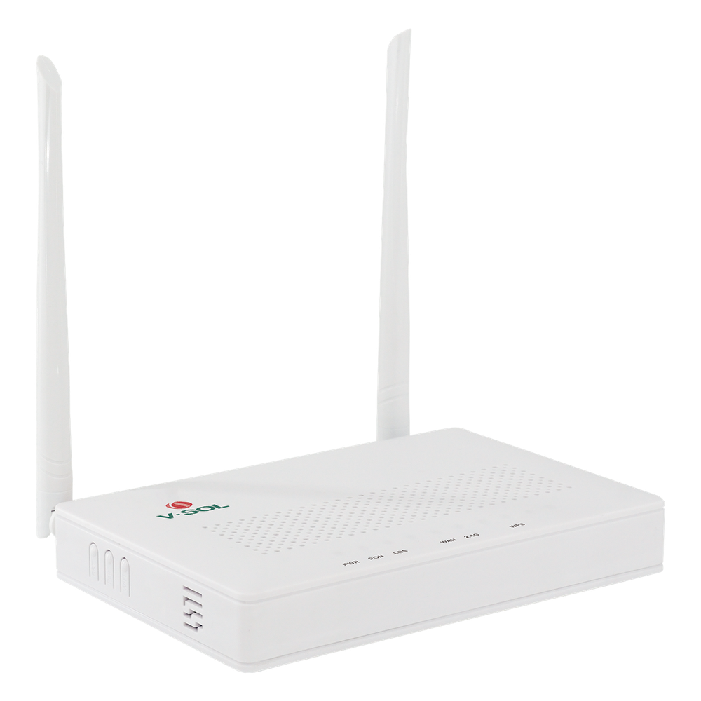 ONU Dual G/EPON con Wi-Fi en 2.4 GHz + 4 puertos LAN Gigabit, hasta 300 Mbps vía inalámbrico