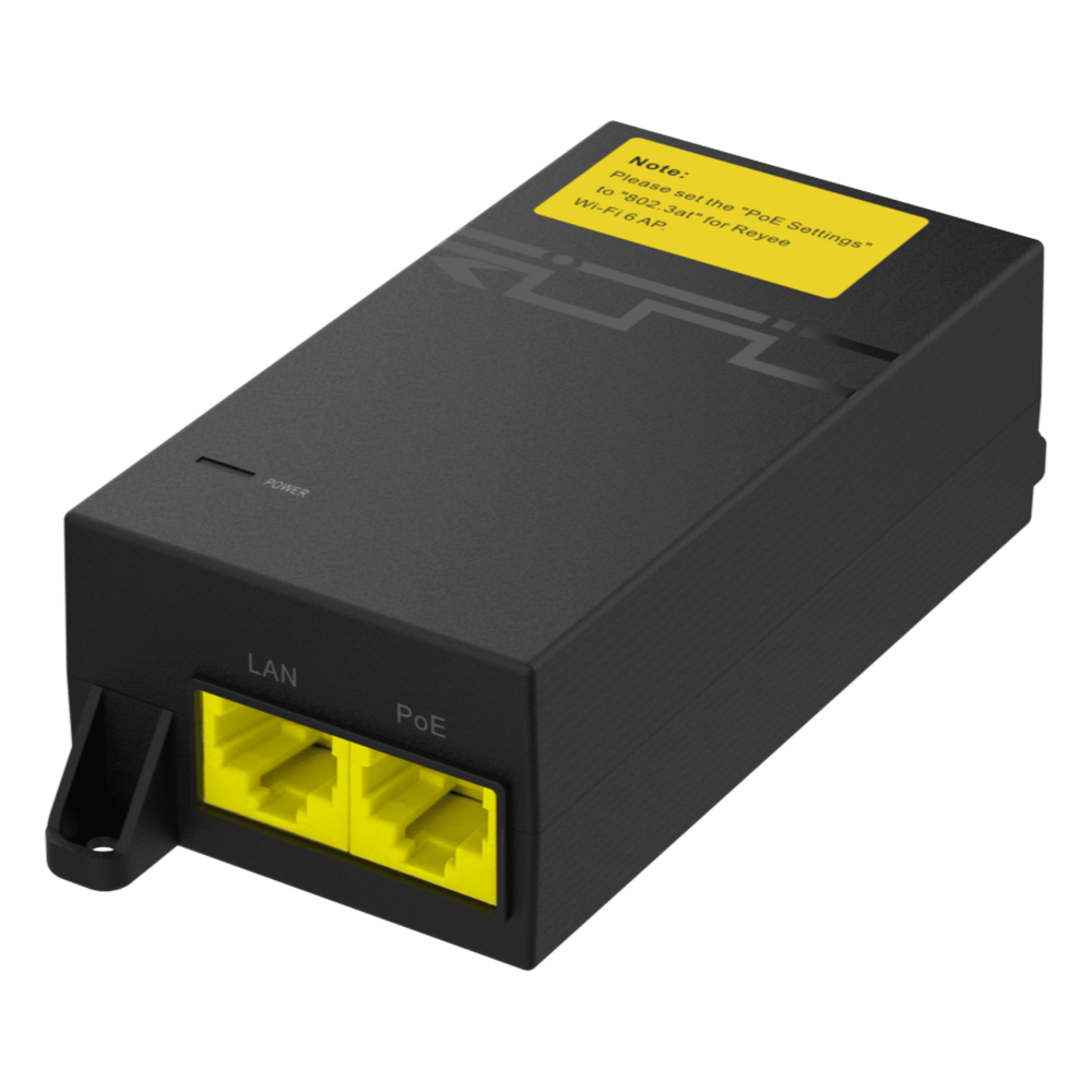 Inyector PoE Pasivo Gigabit 1G (52 V - 0.6 A - 30 W), compatible con cualquier Access Point Ruijie Reyee