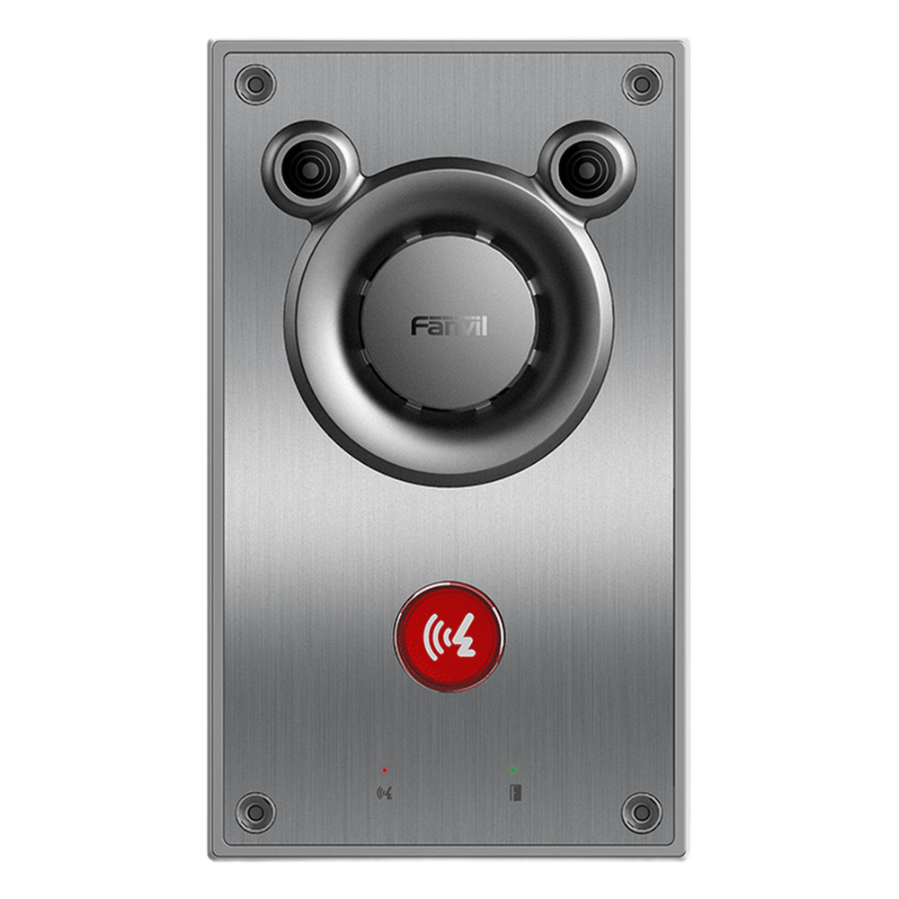 Intercomunicador IP de Emergencia / Altavoz 10W / 2 Líneas SIP / IP66 e IK10 Anti-vandálico / PoE 802.3af / Doble Micrófono con Reducción de Ruido / -40°C a 70°C