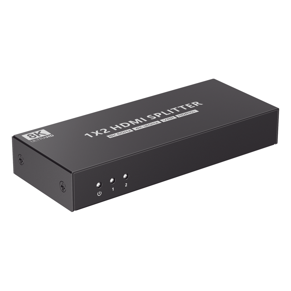 Splitter HDMI 1x2 | Velocidad de trasmisión 48 Gbps| Resolución 8k | Salida de audio| HDCP 2.3