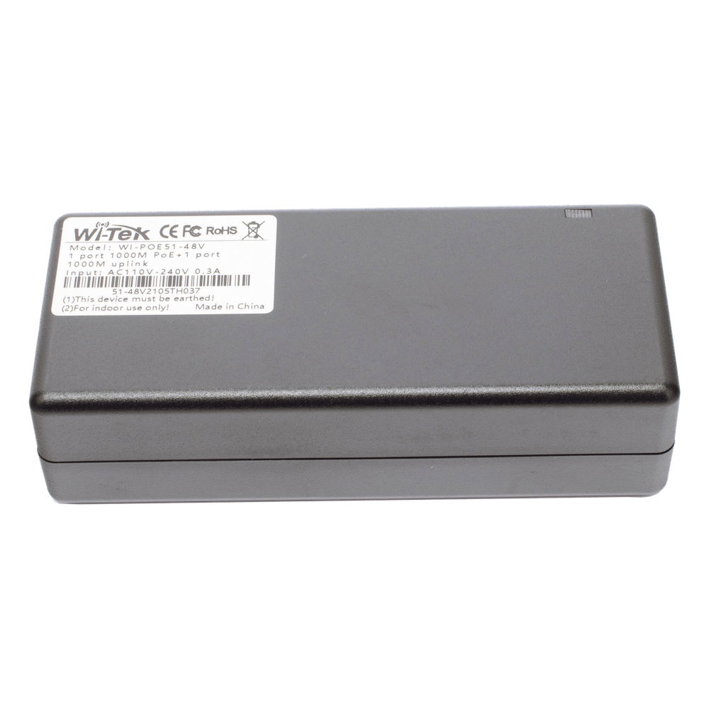 Inyector PoE 30W / PoE 802.3 af/at / 48V / Conexión plug and play / Alcance de hasta 100 metros / Aplicaciones CCTV