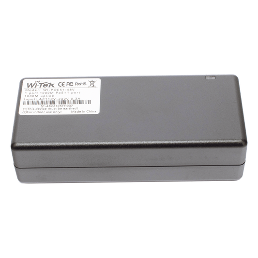 Inyector PoE 30W / PoE 802.3 af/at / 48V / Conexión plug and play / Alcance de hasta 100 metros / Aplicaciones CCTV