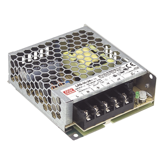 Fuente de Poder Industrial Conmutada 35W de Potencia, 24Vcc, 1.5A