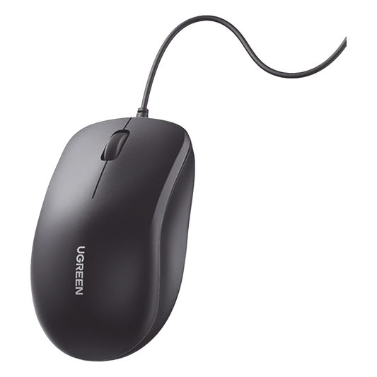Mouse Óptico USB | Cable USB de 1.5 metros | 3 Botones | 1200DPI | Diseño Ergonómico | Silencioso | Color Negro | Windows / MacOS / Linux / Chrome y otros | También Compatible con  DVR / NVR.