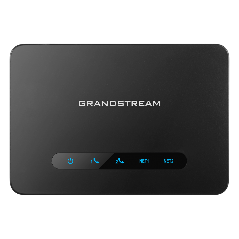 Adaptador de Teléfono Analógico ATA 2 Puertos FXS (Conectar Teléfono Análogo) con Router NAT Gigabit / Compatible SIP / Cifrado AES Reforzado / Calidad de Voz HD / Soporta Fax T.38 / Router NAT Alto Rendimiento