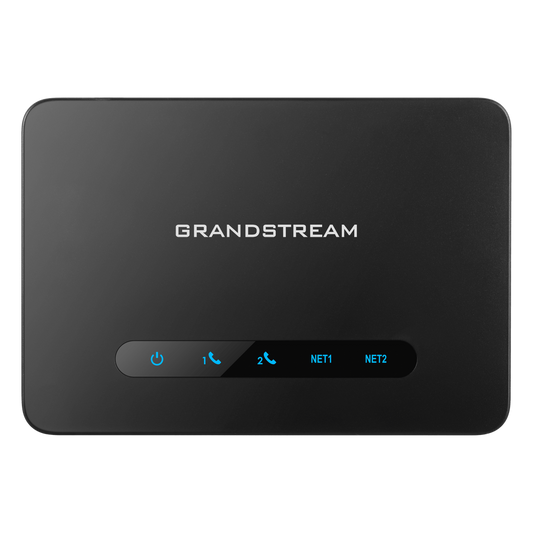Adaptador de Teléfono Analógico ATA 2 Puertos FXS (Conectar Teléfono Análogo) con Router NAT Gigabit / Compatible SIP / Cifrado AES Reforzado / Calidad de Voz HD / Soporta Fax T.38 / Router NAT Alto Rendimiento