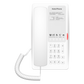 Teléfono IP Hotelero / 2 Líneas SIP / 5 Teclas Programables / Puerto USB-A de Carga / PoE 802.3af / Diseño Blanco / Audio HD Manos Libres