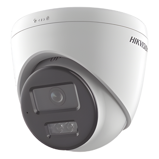 [Dual Light] Turret IP 6 Megapixel / Lente 2.8 mm / 30 mts IR + 30 mts Luz Blanca / Micrófono Integrado / ACUSENSE Lite / Exterior IP67 / H.265 / PoE / ONVIF / Micro SD