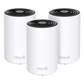 Kit 3 Routers Inalámbricos MESH Interior para Hogar / Doble Banda Wi-Fi 6E AX5400 Mbps / 3 Puerto Gigabit WAN/LAN / 4 Antenas Internas / Administración Mediante la App Deco (iOS, Android) / Protección HomeShield