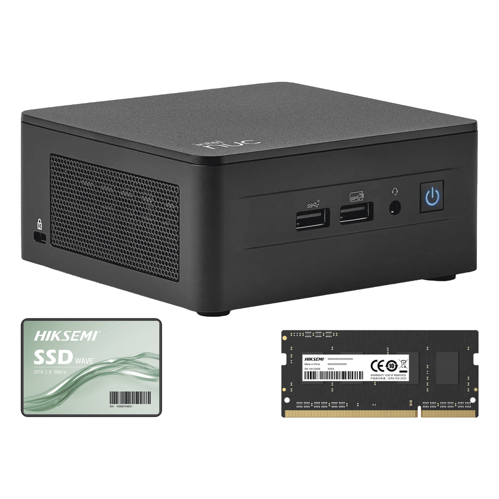 Kit / Mini PC NUC Barebone / Intel Core I3 /bluetooth / Incluye memoria 16GB / Incluye 512 SSD / No incluye sistema operativo