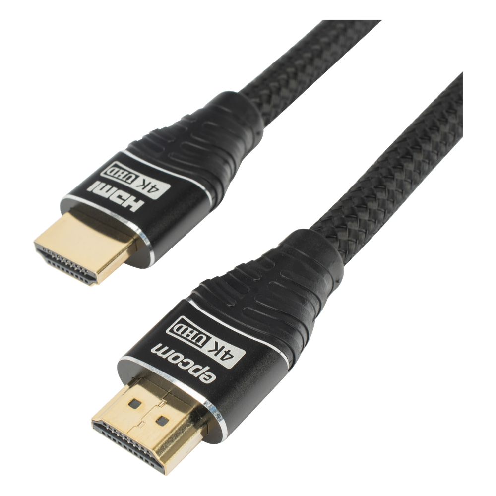 Cable HDMI de 1.8 Metros (5.91 Pies) | Alta Definición | Longitud | Versión 2.0 | Alta Velocidad 18Gbps | 4K@60Hz | Conectores Chapados en Oro | Tipo Redondo