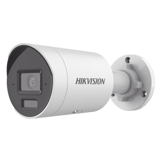 [Dual Light + 2 Micrófonos Integrados] Bala IP 8 Megapixel (4K) / Lente 2.8 mm / 40 mts Luz Blanca + 40 mts IR / ACUSENSE / Exterior IP67 / WDR 120 dB / PoE  / Micro SD / Metal / ACUSEEK