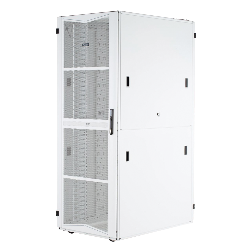 Gabinete FlexFusion para Centros de Datos, 42 UR, 600 mm de Ancho, 1070 mm de Profundidad, Fabricado en Acero, Color Blanco