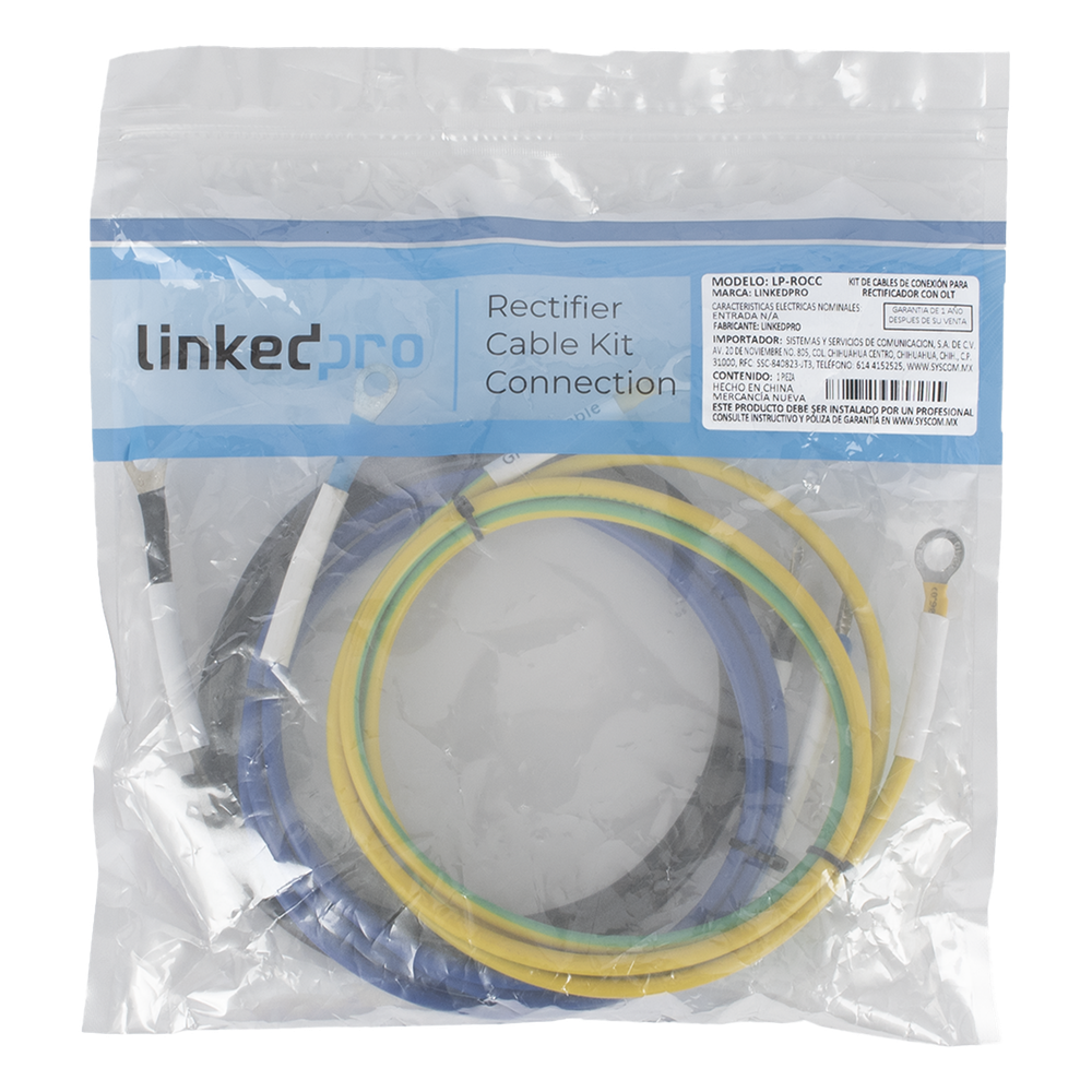 Kit de Cables de Conexión para Rectificador con OLT, 1.5 M (Compatible con rectificador LP-PSOLT-90A)