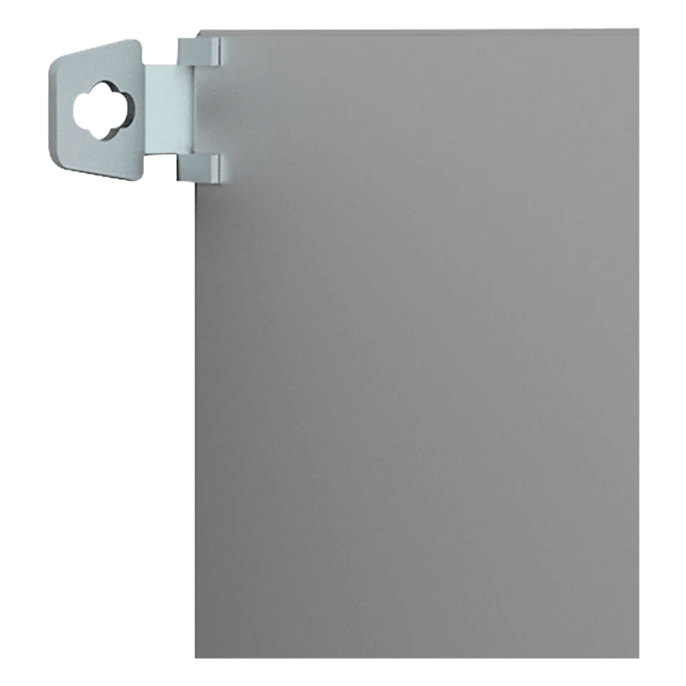 Soporte de Montaje en Pared para Gabinetes NEMA / Brackets Externos AW / Acero Suave Zincado 3 mm / 36x76x21 mm (1.42x2.99x0.83 in) / Incluye 4 Unidades con Accesorios / Mantiene Protección NEMA / IP