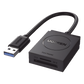 Lector de tarjetas USB-A 3.0 a MicroSD (TF) / SD | 5Gbps | Soporta hasta 2TB | Soporta Windows/Mac OS/Linux/Android | Lectura de Tarjetas Simultánea | No Requiere Controlador | Cable de 15cm.