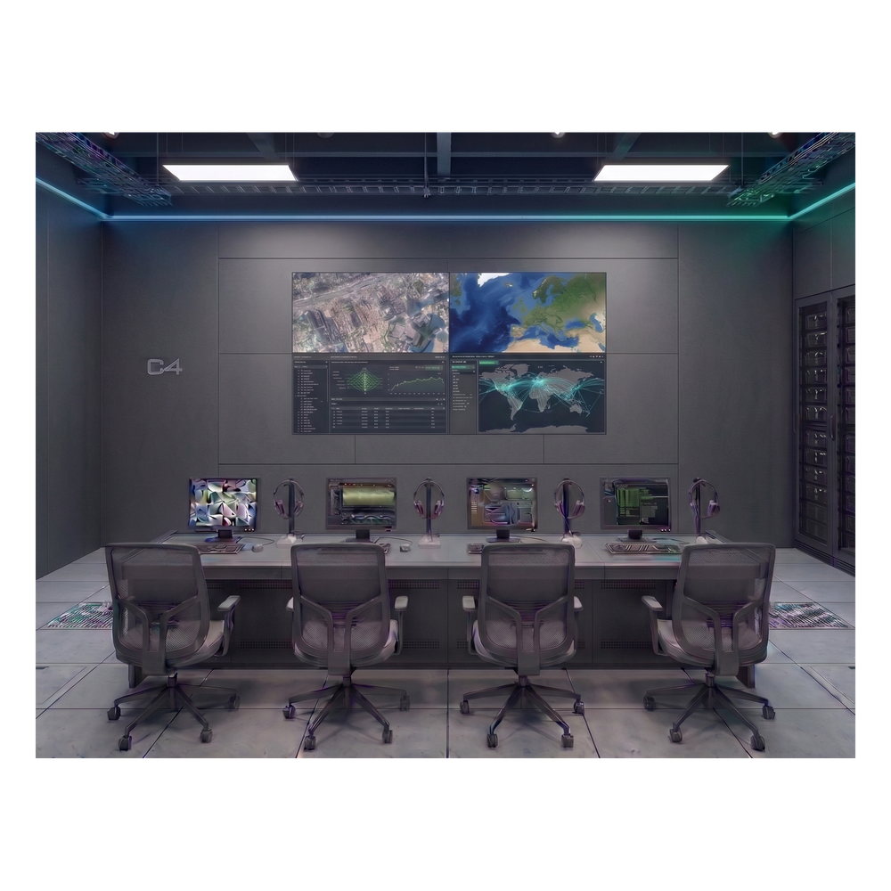Kit Videowall 2x2 / 4 Pantallas 55" Full HD / Decodificador 16CH 4K / Montaje de Pared / Hikvision