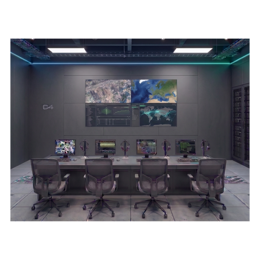 Kit Videowall 2x2 / 4 Pantallas 55" Full HD / Decodificador 16CH 4K / Montaje de Pared / Hikvision