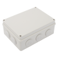 Caja Derivación-Conexión de Plástico (140 X 190 X 76 mm) con 10 Glándulas de Goma. Para Instalaciones Comerciales, Residenciales e Industriales. Incluye Tornillería para su Tapa. Funciona También como Registro.