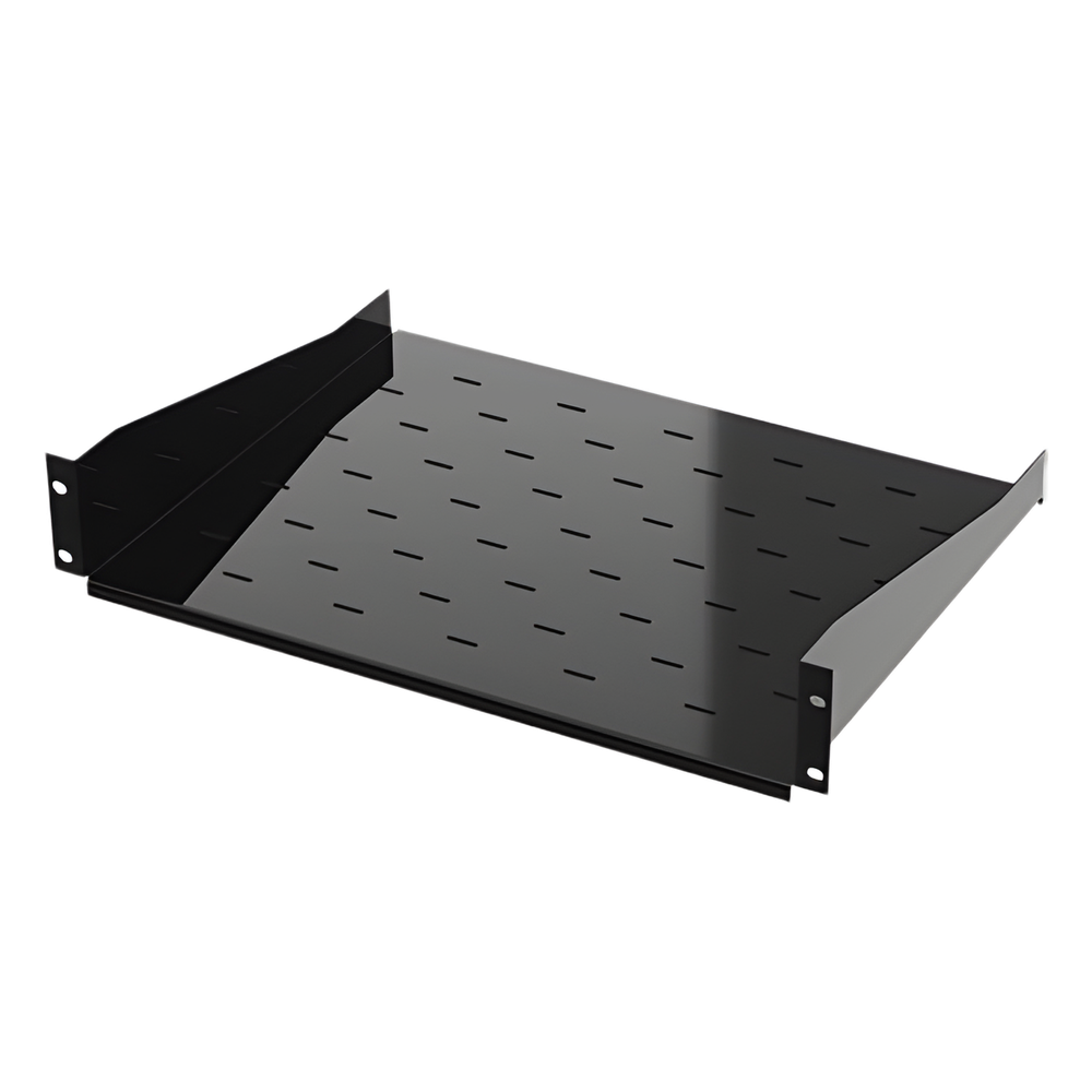 Charola para Soportar Equipos en Rack de 19, Profundidad de 34 cm, Color Negro, 1U