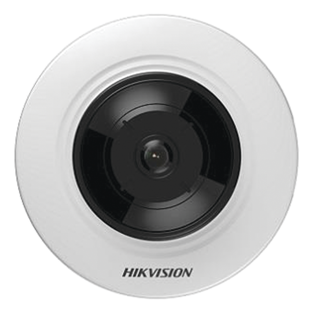 Mini Fisheye IP 5 Megapixel / Panorámica 180° - 360° / Microfono Integrado / 8 mts IR / Uso en Interior / PoE / Múltiples Vistas por iVMS-4200 / Alarmas I/O / Micro SD