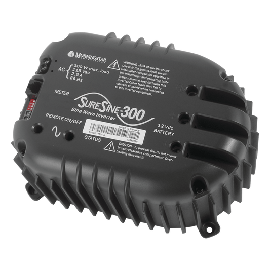 Inversor de Onda Sinusoidal Pura SureSine 300 W / 12 VCC a 110 VCA / 85-90% Eficiencia / Uso Industrial / Certificación UL