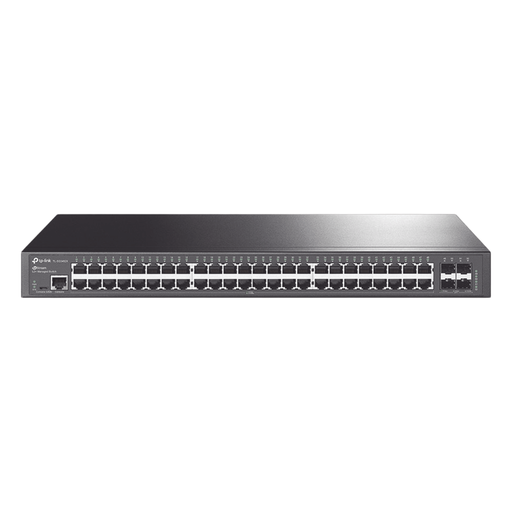 Switch Omada SDN Administrable / 48 puertos Gigabit y 4 puertos SFP+ / Funciones sFlow, QinQ y QoS / Administración centralizada OMADA
