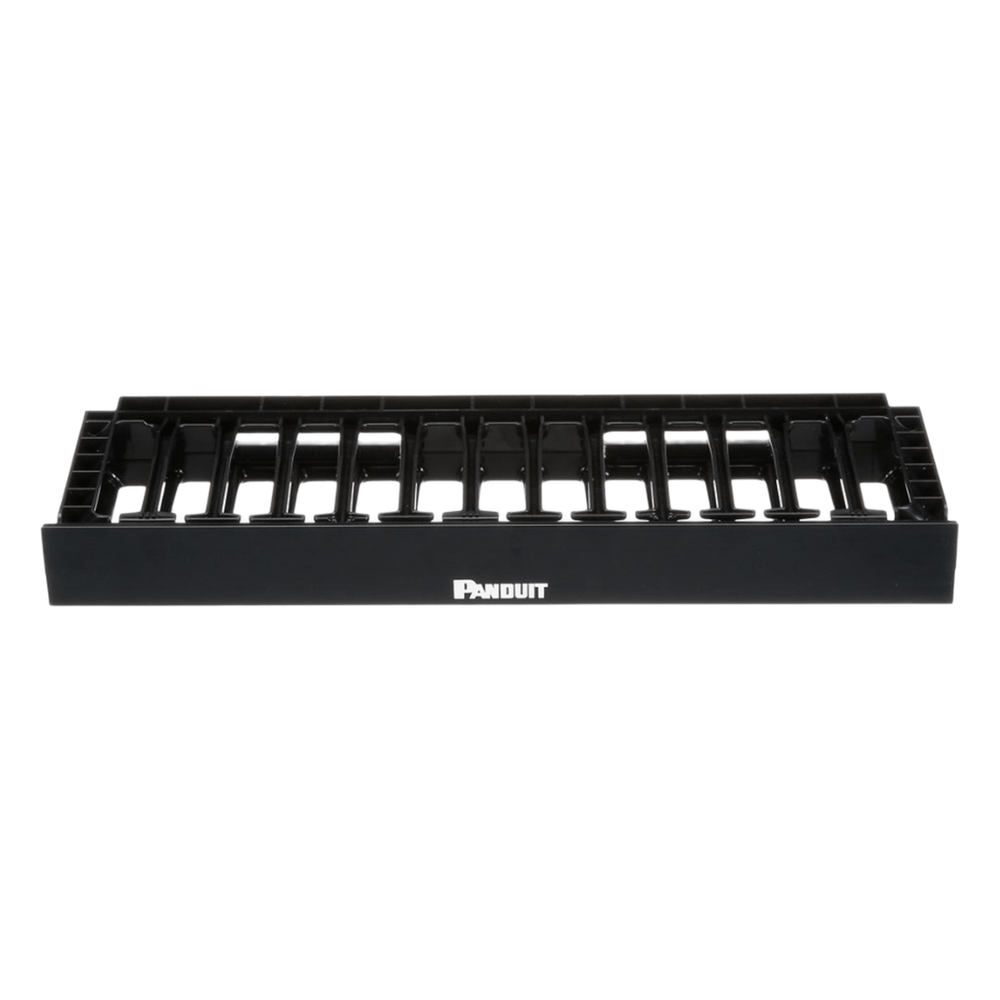 Organizador de Cables Horizontal NetManager de Alta Densidad, Sencillo (Solo Frontal), Para Rack de 19in, 1UR