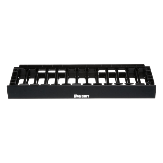 Organizador de Cables Horizontal NetManager de Alta Densidad, Sencillo (Solo Frontal), Para Rack de 19in, 1UR