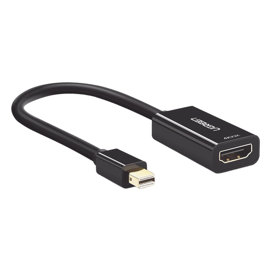 Convertidor Mini Display Port a HDMI / 4K@30Hz / Thunderbolt / Blindaje Interno Múltiple / Carcasa ABS / Longitud de 25 cm (9.84 pulgadas)