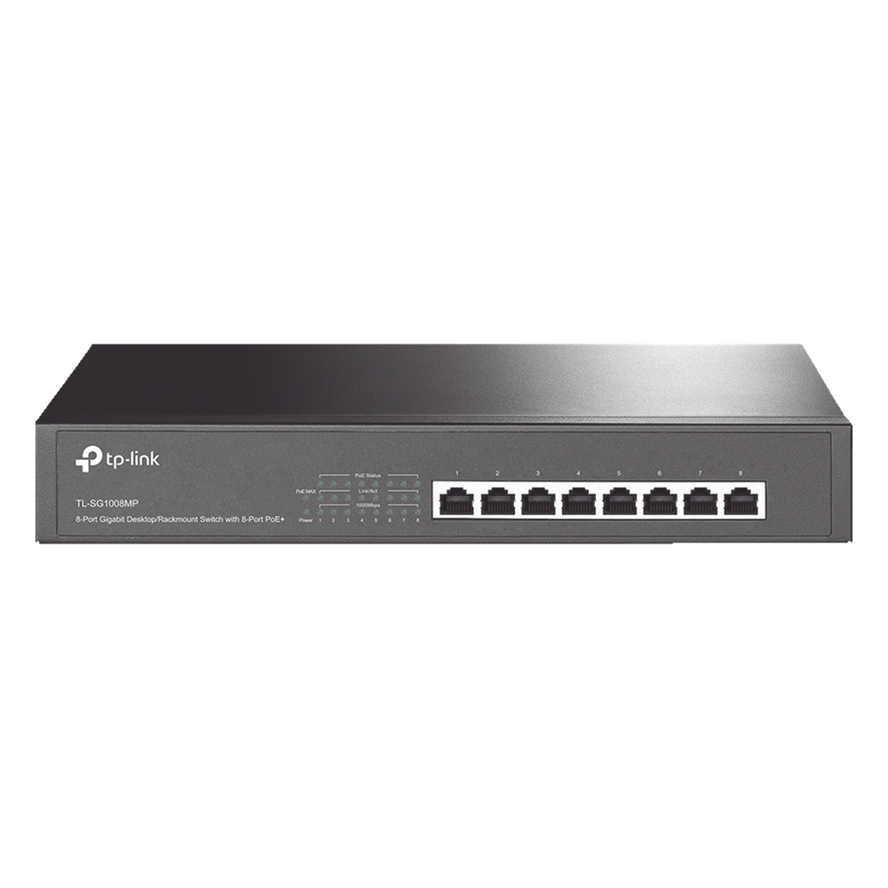 Switch Gigabit PoE+ no administrable de 8 puertos 10/100/1000 Mbps, para escritorio