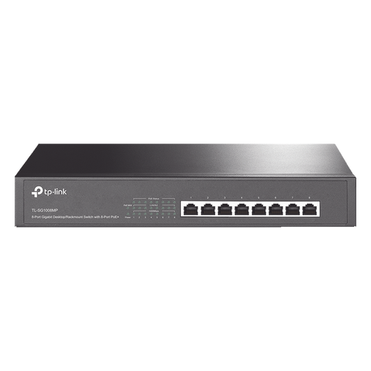 Switch Gigabit PoE+ no administrable de 8 puertos 10/100/1000 Mbps, para escritorio