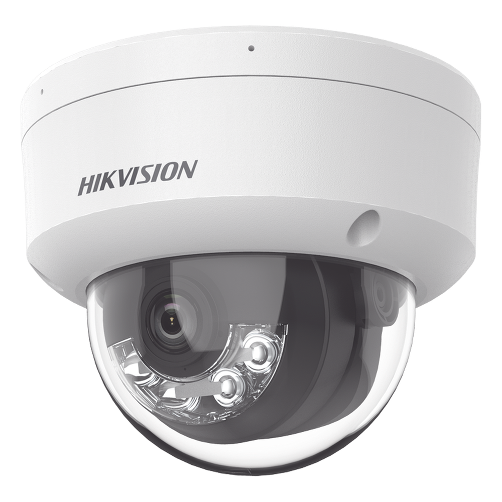 [Dual Light] Domo IP 2 Megapixel / Lente 2.8 mm / 30 mts IR + Luz Blanca / Micrófono Integrado / Antivandálico IK08 / ACUSENSE Lite / Exterior IP67 / H.265+/H.264+ / PoE / ONVIF (Profile S/T)