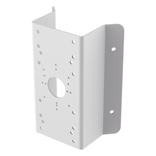 Montaje de Esquina para PTZ TURBOHD o IP / Uso en Exterior / Material de Acero de Carbono / Color Blanco