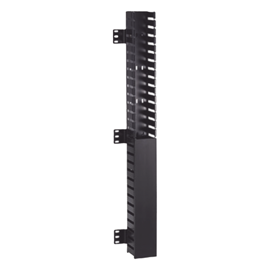 Organizador Vertical IN-Cabinet, Sencillo (Solo Frontal), Para Uso Con Gabinetes Panduit, Montaje Frontal en Riel de Rack, 40 UR, 2.25 in de Ancho, Color Negro