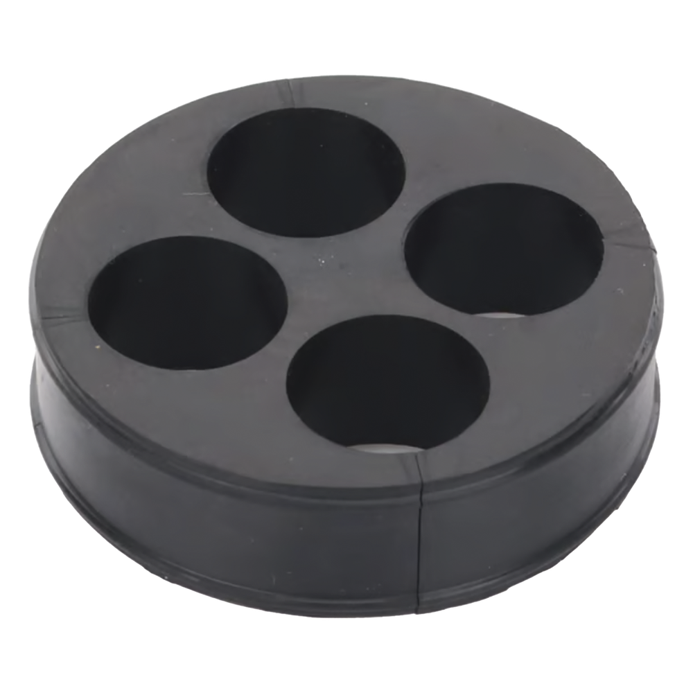 Inserto de Caucho de 4" Con Cuatro Orificios para Cable de 7/8 in